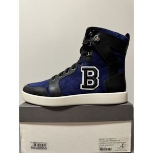 Pierre Balmain Black/Navy High Top Sneakers Size US11 UK10.5 EU44